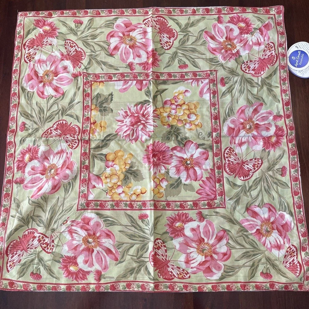 April Cornell QUEEN Size Quilt + 2 EURO Shams Pillow Cover Bedding Primavera New